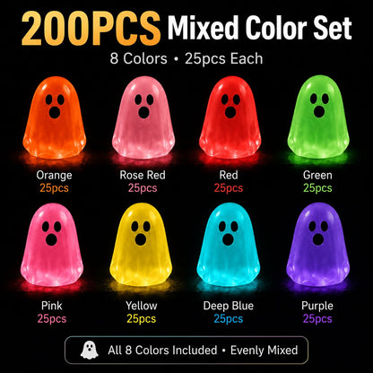 💥 LAST DAY 50% OFF👻 Glow-in-the-Dark Mini Ghosts – 8-Colour Halloween Mix