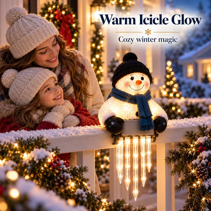 ⛄Snowman Icicle Porch Light