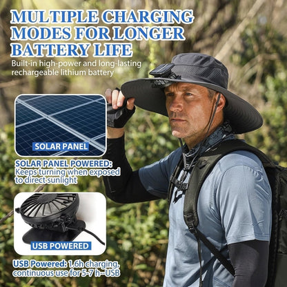 🎁 2026 NEW 3-Fan Solar Cooling Hat – The Father's Day Gift He'll Actually Use 🌬️☀️