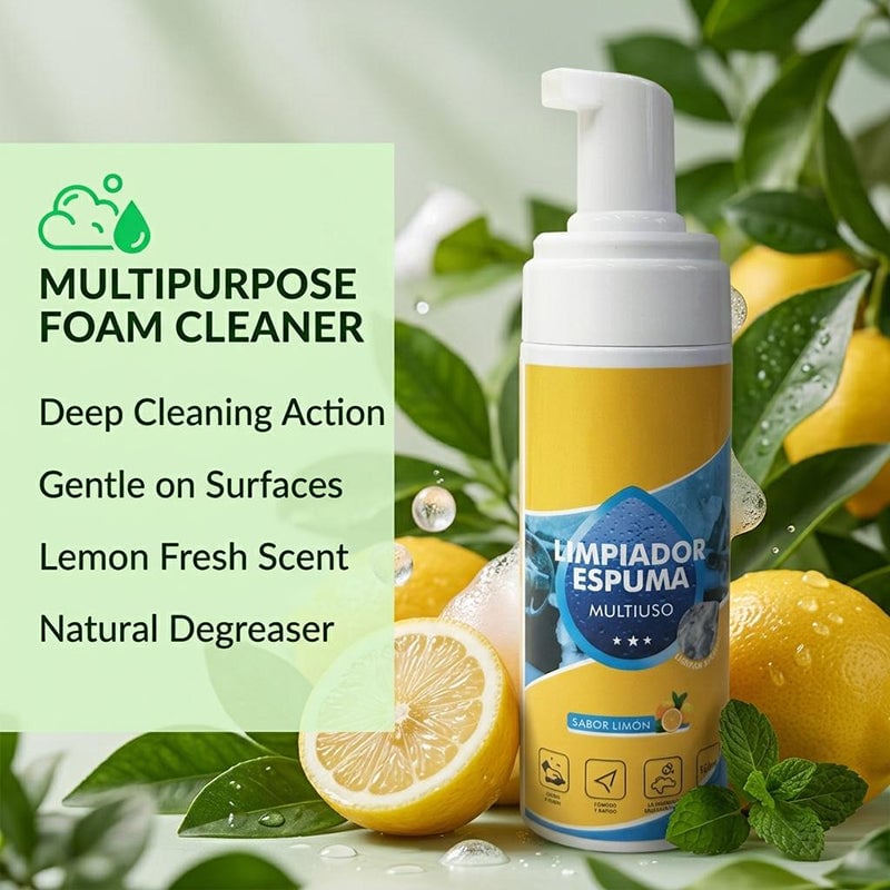 😍4-in-1 Multi-Enzyme Foam Cleaner - Deep Clean Car, Kitchen, Bathroom & Sofa
