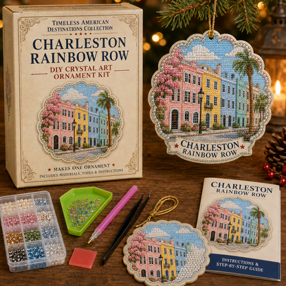 🗺️Timeless American Destinations Pearl Diamond Art Hanging Ornament Kit