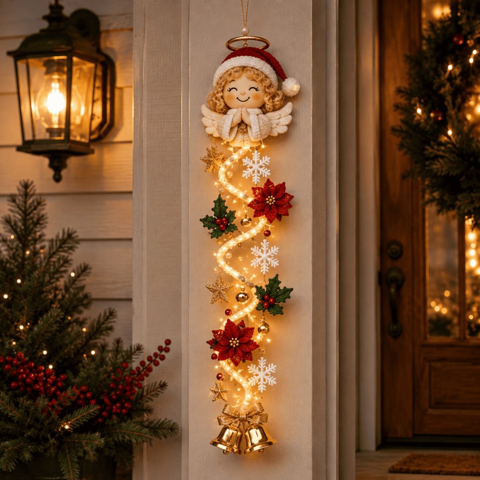 ⏳ Last day! 49% OFF – 🎄✨🎅MerryCascade™ Glowing Christmas Door Hanger