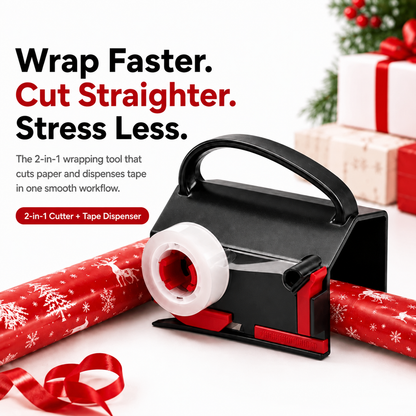 🎁2-in-1 Wrapping Cutter & Tape Dispenser