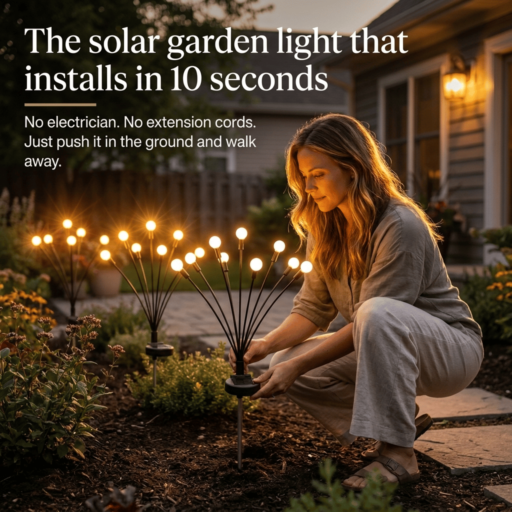 🎃Limited-Time Halloween Sale — 50% OFF-🐝✨8 LED Solar Powered Firefly Light - IPS65 Waterproof