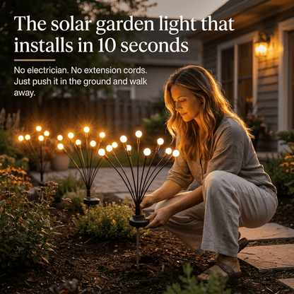 🎃Limited-Time Halloween Sale — 50% OFF-🐝✨8 LED Solar Powered Firefly Light - IPS65 Waterproof
