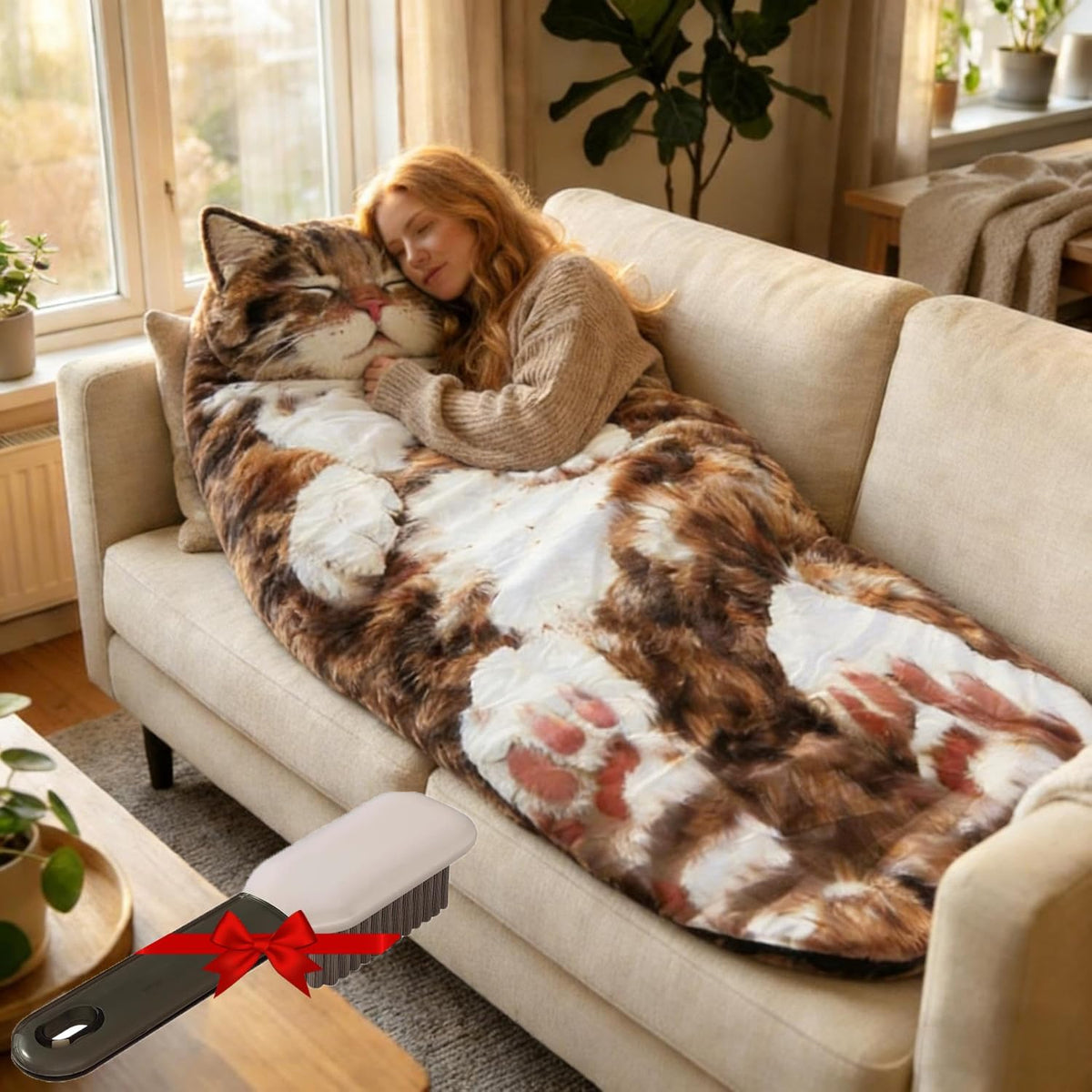 🐱 Fluffy cat sleeping bag – Soft, Warm & Purrfectly Cozy😴💤