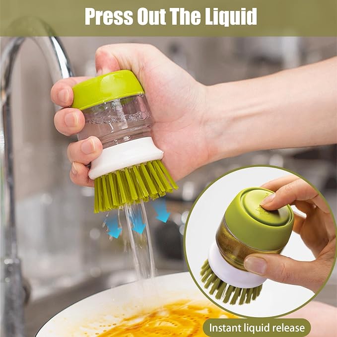 🔥 LAST DAY 49% OFF -🧽Soap Dispenser with Dish Brush and Storage Bracket