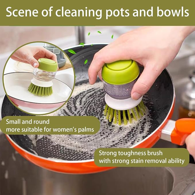 🔥 LAST DAY 49% OFF -🧽Soap Dispenser with Dish Brush and Storage Bracket