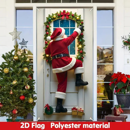 🎅Santa Claus Christmas Door Banner – 🎉Festive Holiday Entrance Decoration