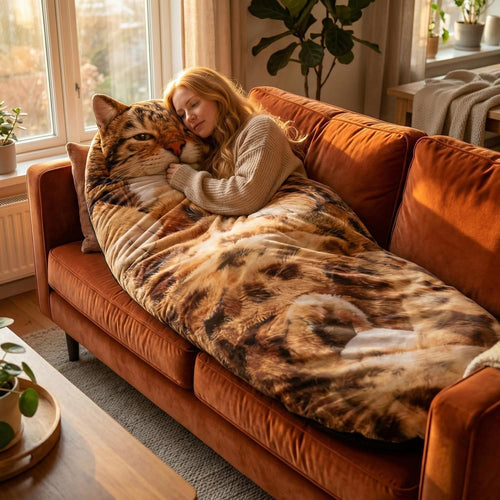 🐱 Fluffy cat sleeping bag – Soft, Warm & Purrfectly Cozy😴💤
