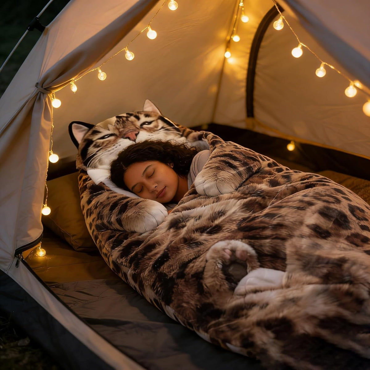 🐱 Fluffy cat sleeping bag – Soft, Warm & Purrfectly Cozy😴💤