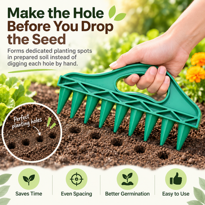 Garden Seed Sowing Tool Set, Handheld Planting Hole Punch Kit