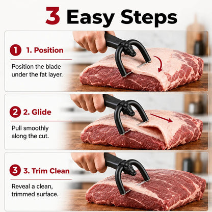 🥩 Handheld Meat Fat Trimmer for Beef & Pork | BBQ Prep
