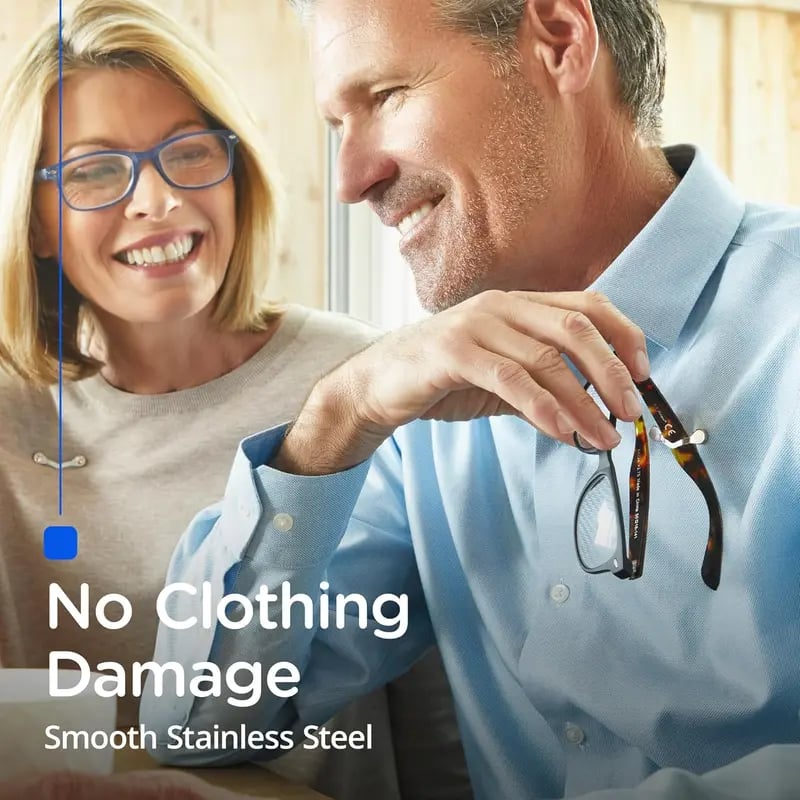 💥Buy 1 get 2 free 🔥Magnetic Eyeglass Holder - Stainless Steel Glasses Clip for Shirts & Pockets