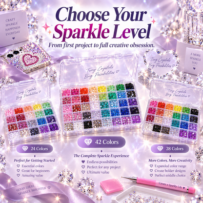 💎Ultimate Crystal Bedazzling Kit✨ – Multi-Color Flatback Rhinestones & DIY Tools