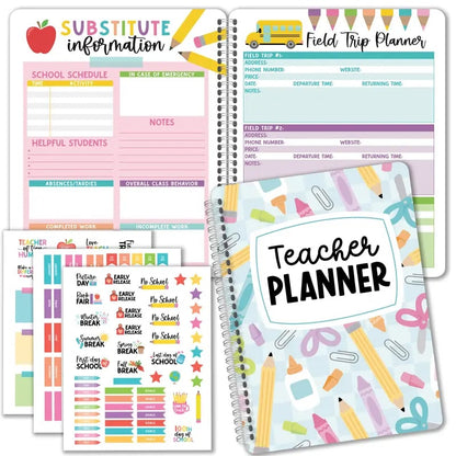 🍎 Undated Teacher Planner 2026–2027 | Weekly & Monthly Classroom Organizer for Lesson Planning, Scheduling & Teacher Productivity