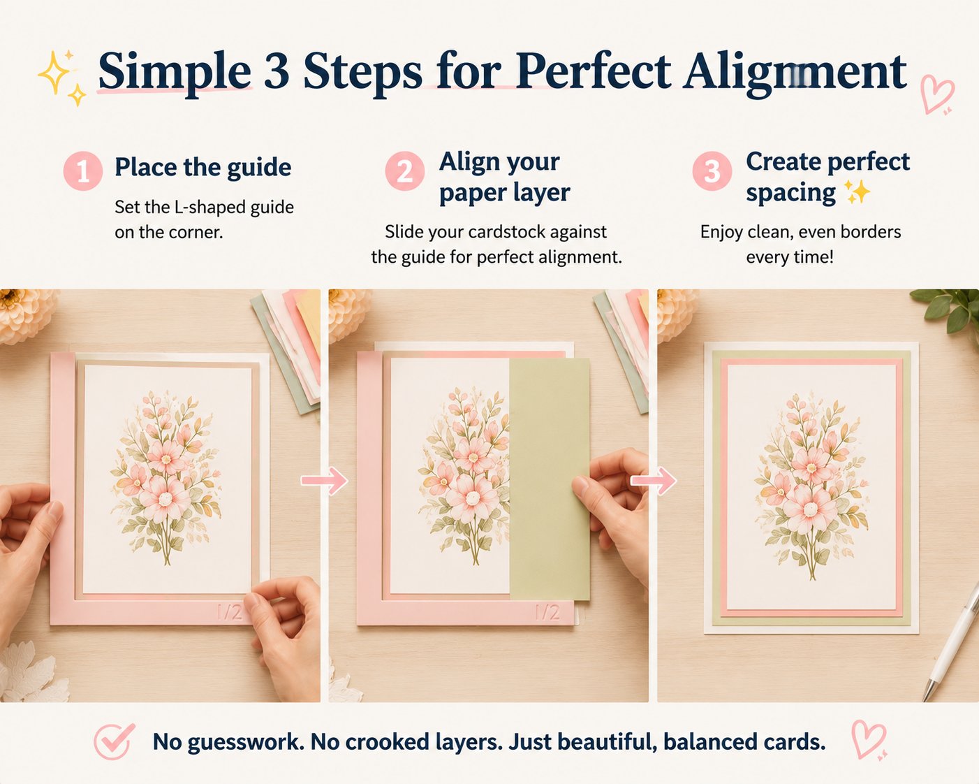✨ Create Perfect Handmade Cards – Alignment Guide Set for Clean & Balanced Crafting