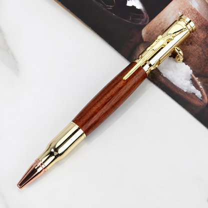 🖊Handcrafted by Jake Wilson🖊 Bolt Action Wooden Bullet PenTM | Crafted From Real Wood & Bullet Casing