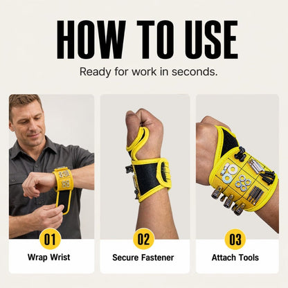 🧲Magnetic Thumb-Loop Tool Wristband