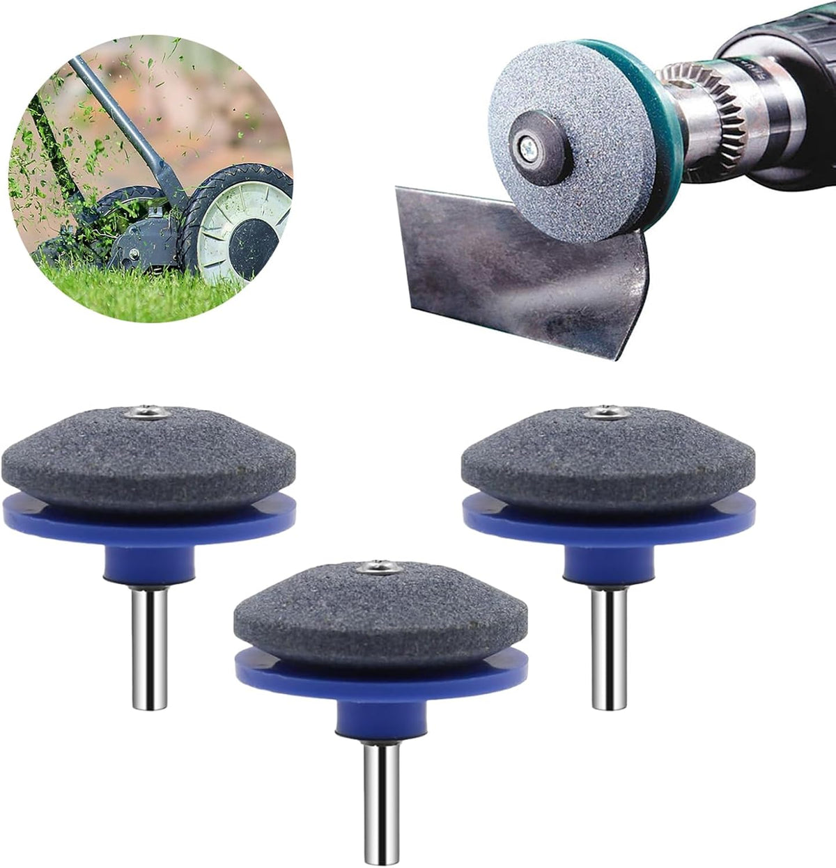 ⚙️ Lawn Mower Blade Sharpener 3‐Pack