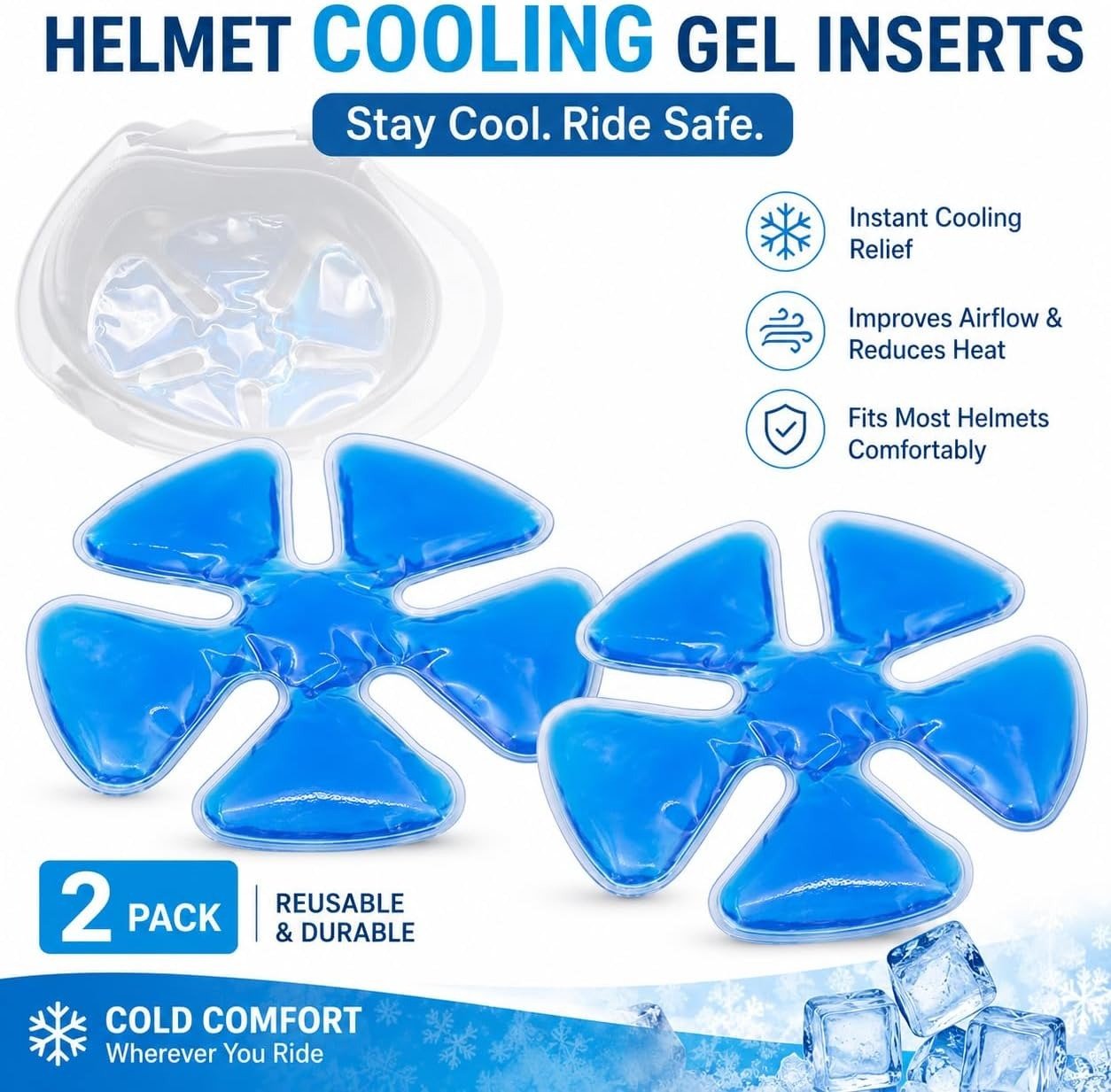 Ice Pack for Hard Hat(2PCS)