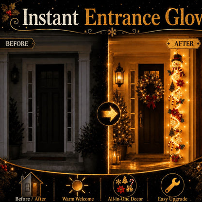 ⏳ Last day! 49% OFF – 🎄✨🎅MerryCascade™ Glowing Christmas Door Hanger