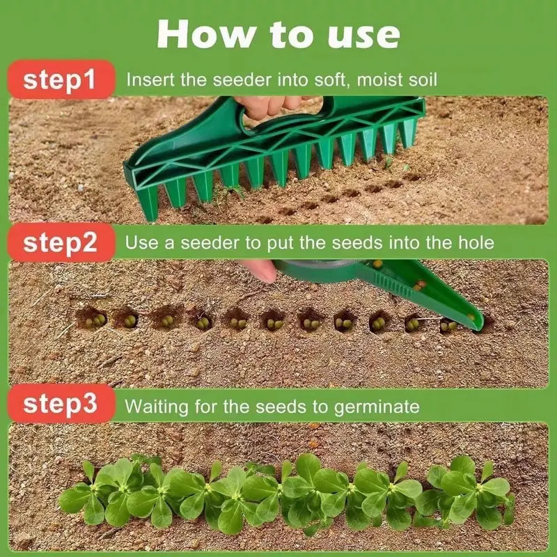 Garden Seed Sowing Tool Set, Handheld Planting Hole Punch Kit