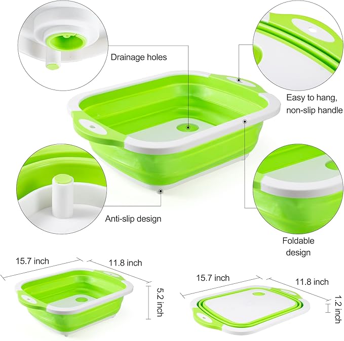 🔥🌡️Last Day Promotion 59% Off🍗🥗BBQ & Meal Prep Tub | Collapsible Prep Tub🍖🏕️