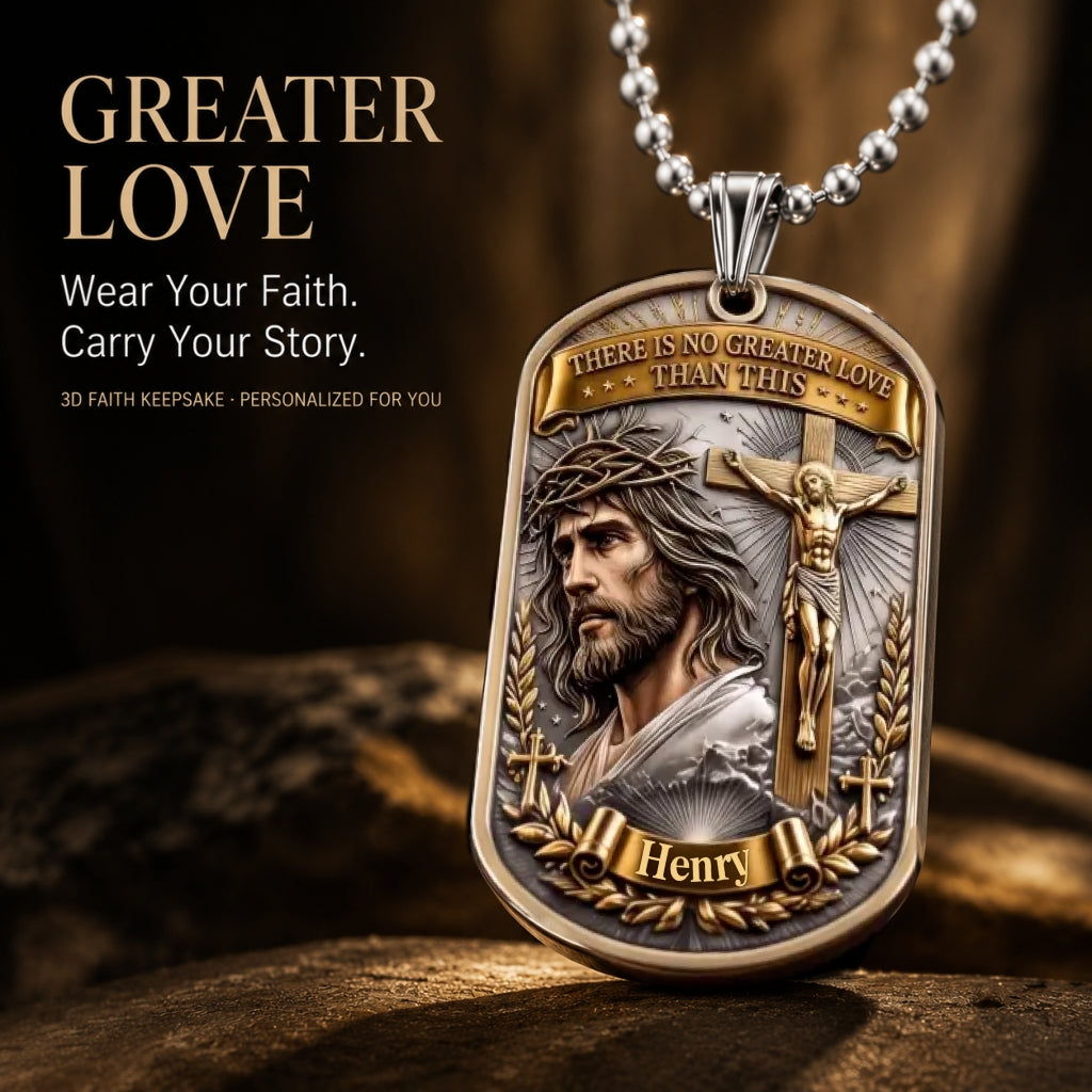 Personalized Reversible Faith Dog Tag Necklace – Wear the Complete Story of Sacrifice & Victory