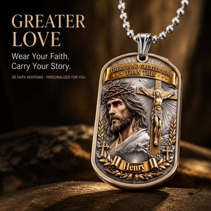 Personalized Reversible Faith Dog Tag Necklace – Wear the Complete Story of Sacrifice & Victory