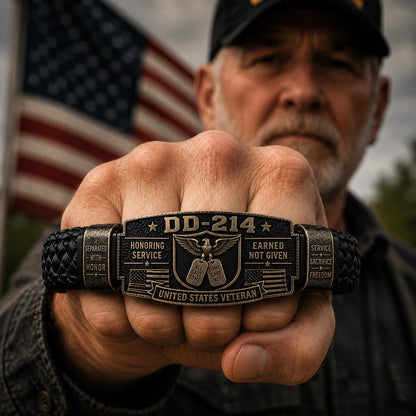🔥DD-214 Veteran Honor Bracelet - Made By VETERAN 'Robert Smith'