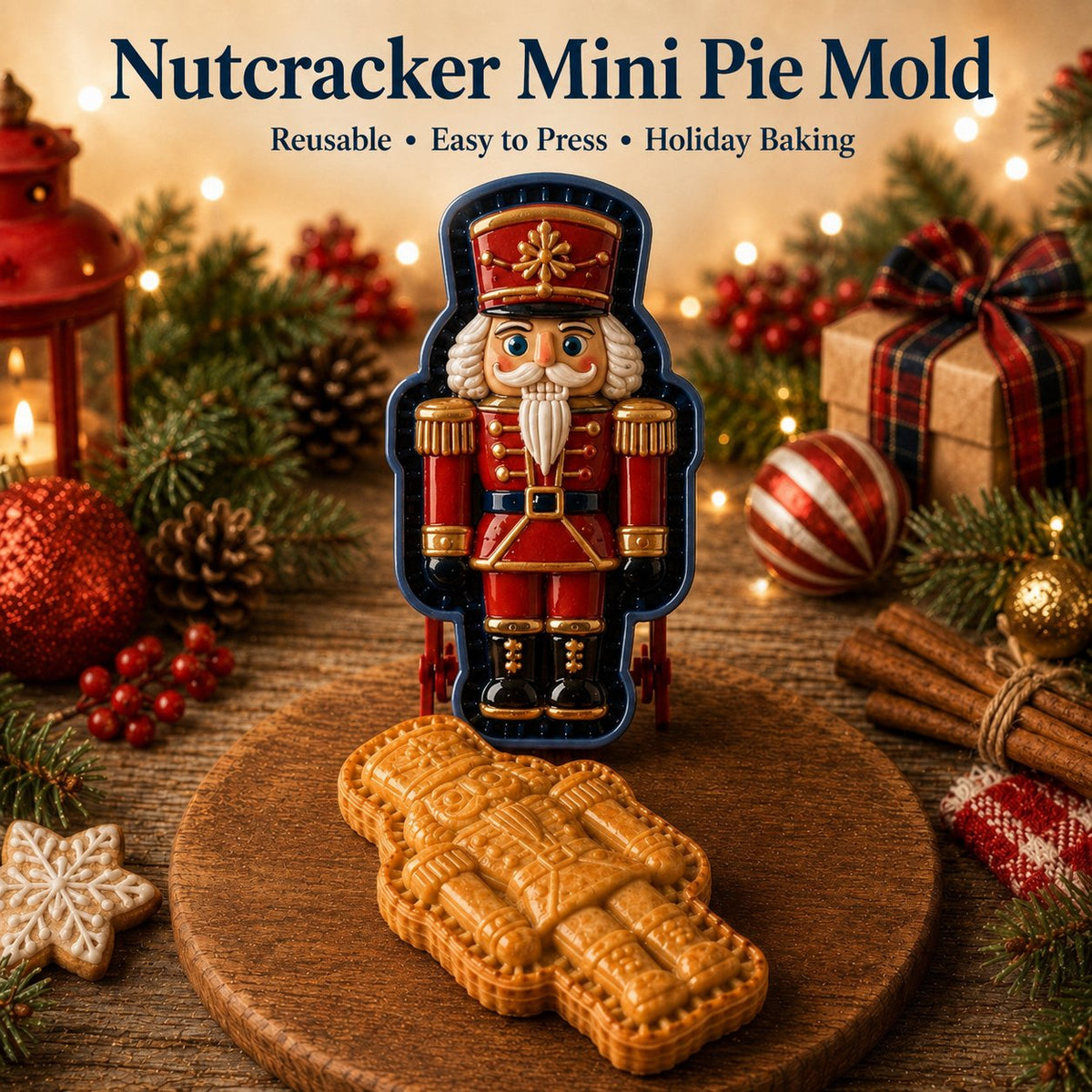 🎅16-Design Christmas Mini Pie Molds- 3D Printed Fidget & Baking Tools for Winter Party Treats & Gifts