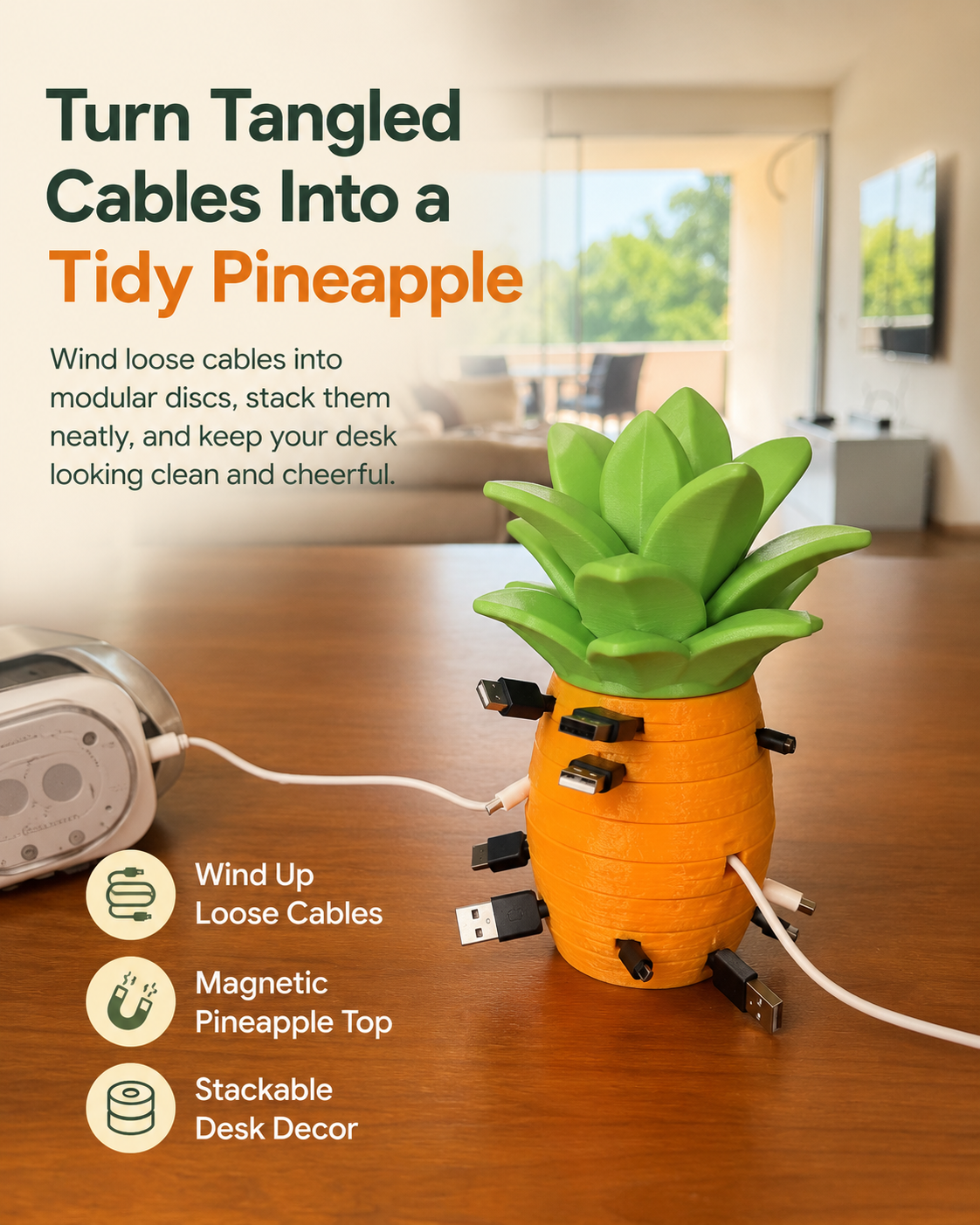 Pineapple Cable Organizer