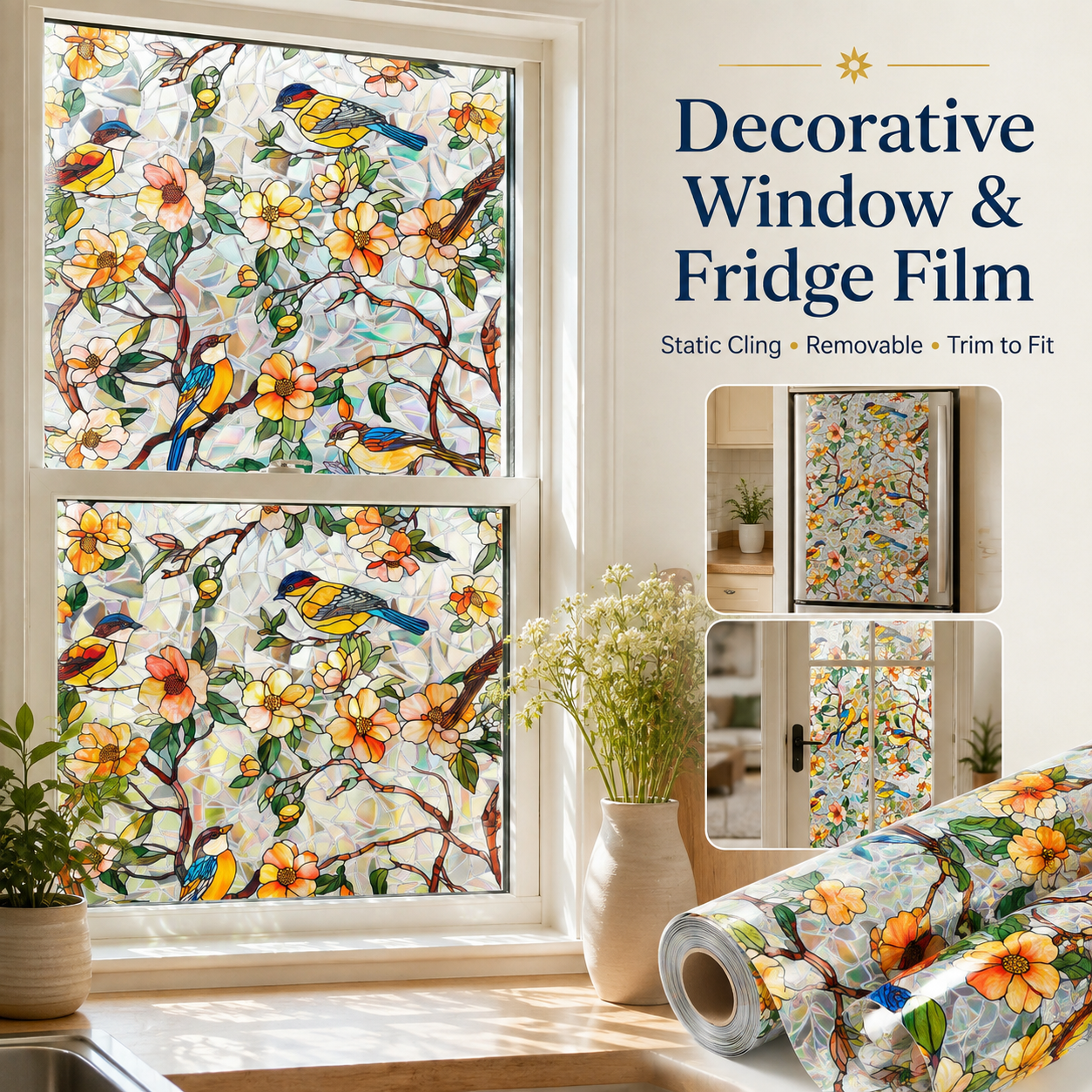 🔥 Limited Time 49% OFF - ✨ Crystal Stained Glass Window Film – Transform Your Windows Into Stunning Art