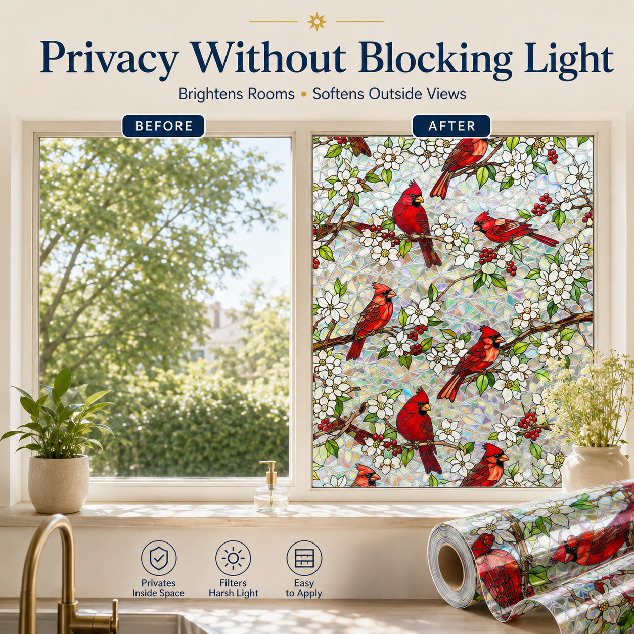 🔥 Limited Time 49% OFF - ✨ Crystal Stained Glass Window Film – Transform Your Windows Into Stunning Art