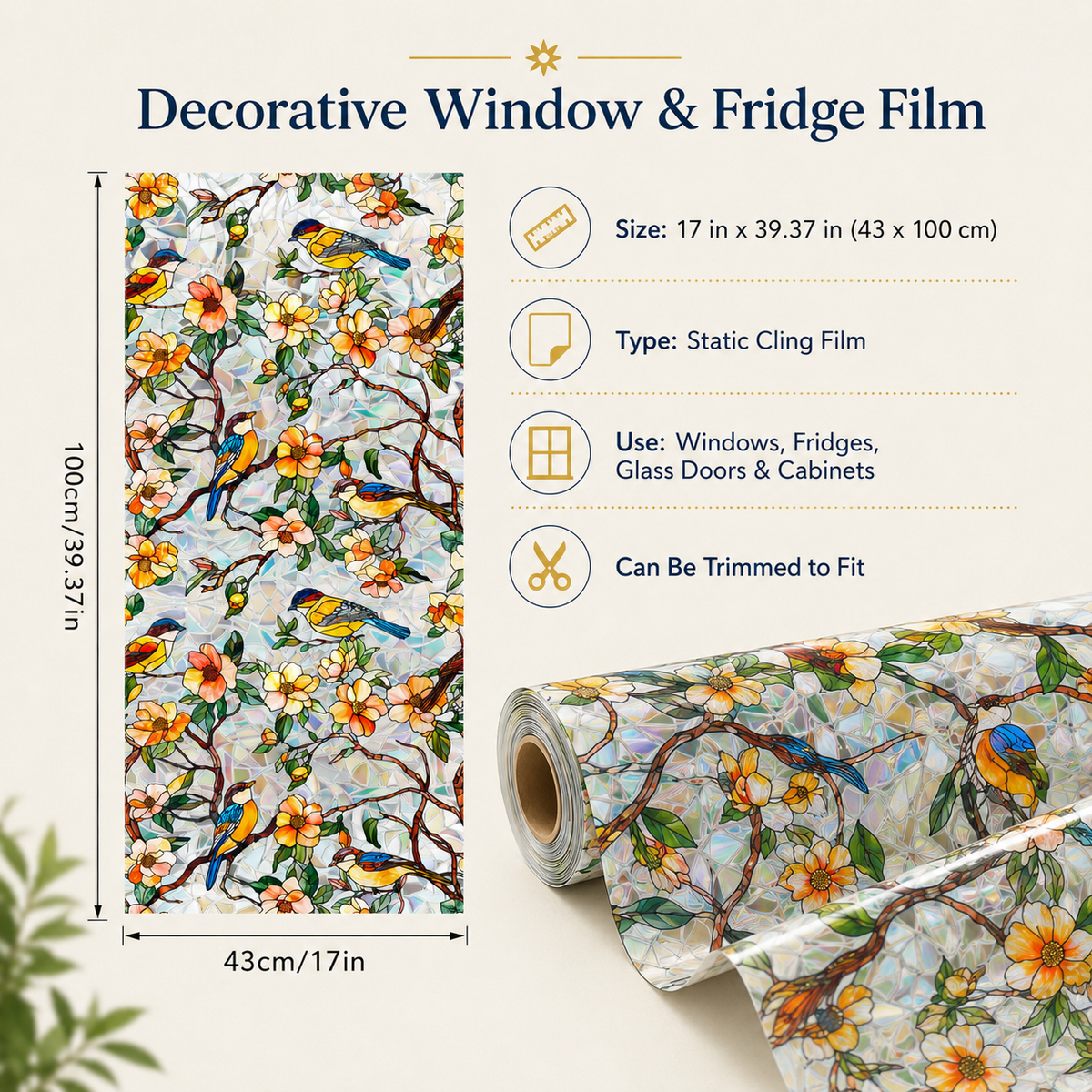 🔥 Limited Time 49% OFF - ✨ Crystal Stained Glass Window Film – Transform Your Windows Into Stunning Art