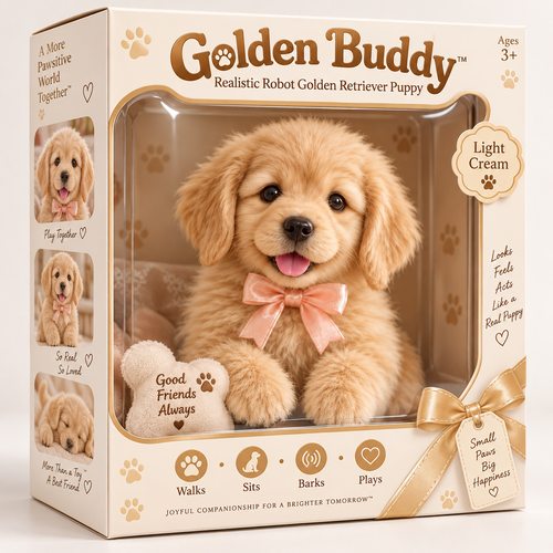 🎄 49% OFF – Realistic Robot Golden Retriever Puppy