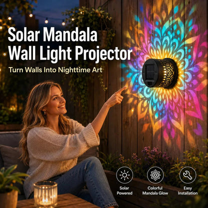💡💓Surprise Price: Only $15.99!!🔥Solar-Powered Mandala Projector Light🎁🏠
