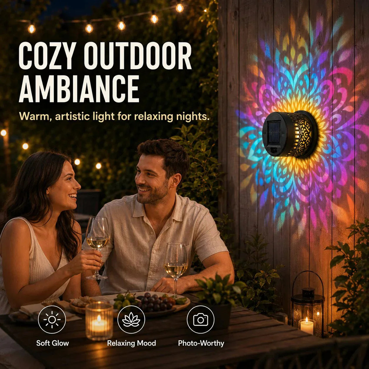 💡💓Surprise Price: Only $15.99!!🔥Solar-Powered Mandala Projector Light🎁🏠