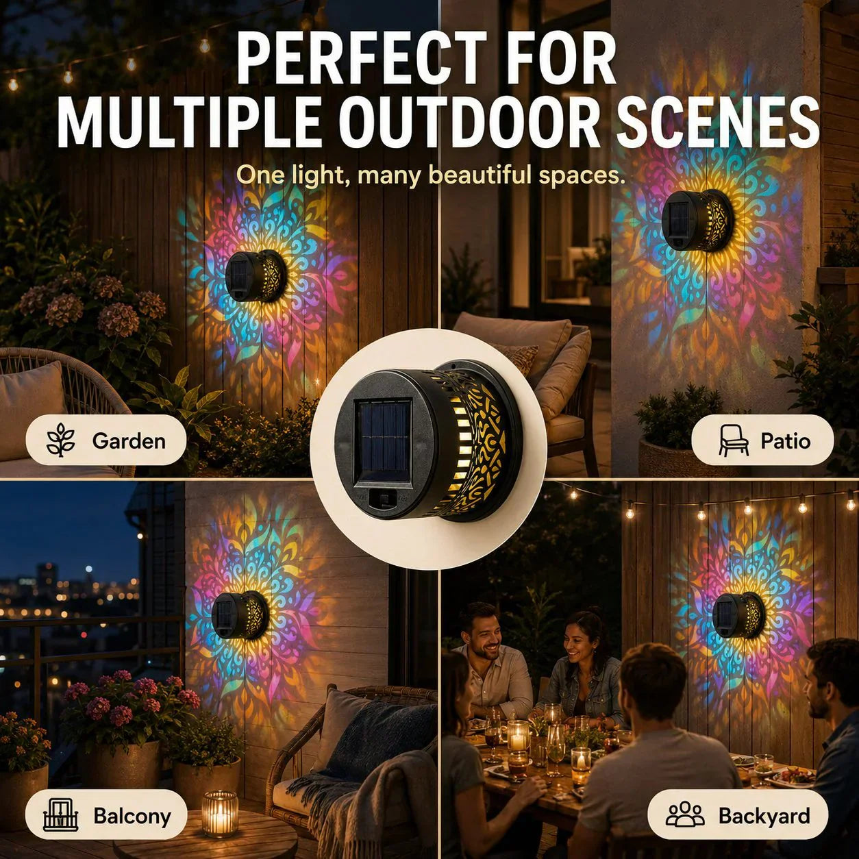 💡💓Surprise Price: Only $15.99!!🔥Solar-Powered Mandala Projector Light🎁🏠