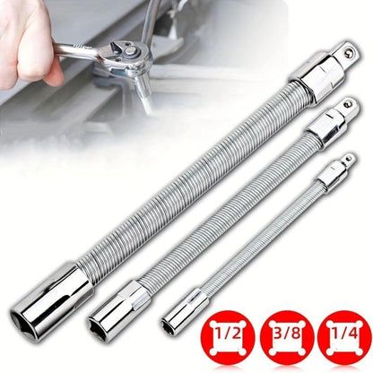 🔧👨‍🔧Flexible Socket Extension Rod, Bendable Wrench Extender for Auto Mechanics