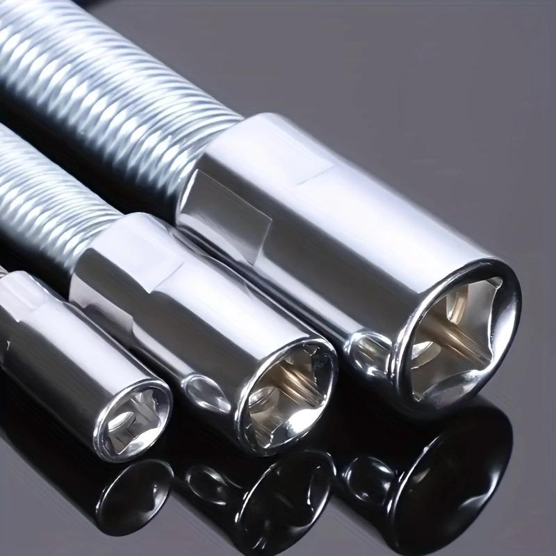🔧👨‍🔧Flexible Socket Extension Rod, Bendable Wrench Extender for Auto Mechanics