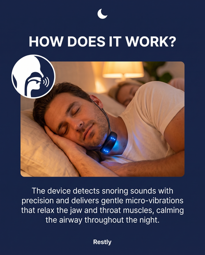 Smart Snore-Response Sleep Device – Gentle Vibration Night Support