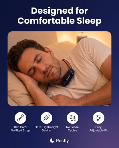 Smart Snore-Response Sleep Device – Gentle Vibration Night Support