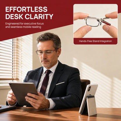 Ultra-Slim Foldable Reading Glasses – Pocket Readers with Phone-Attachable Metal Case