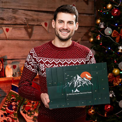 🛠️24-Day Survival Advent Calendar-Emergency Gear Countdown Gift Set🎁