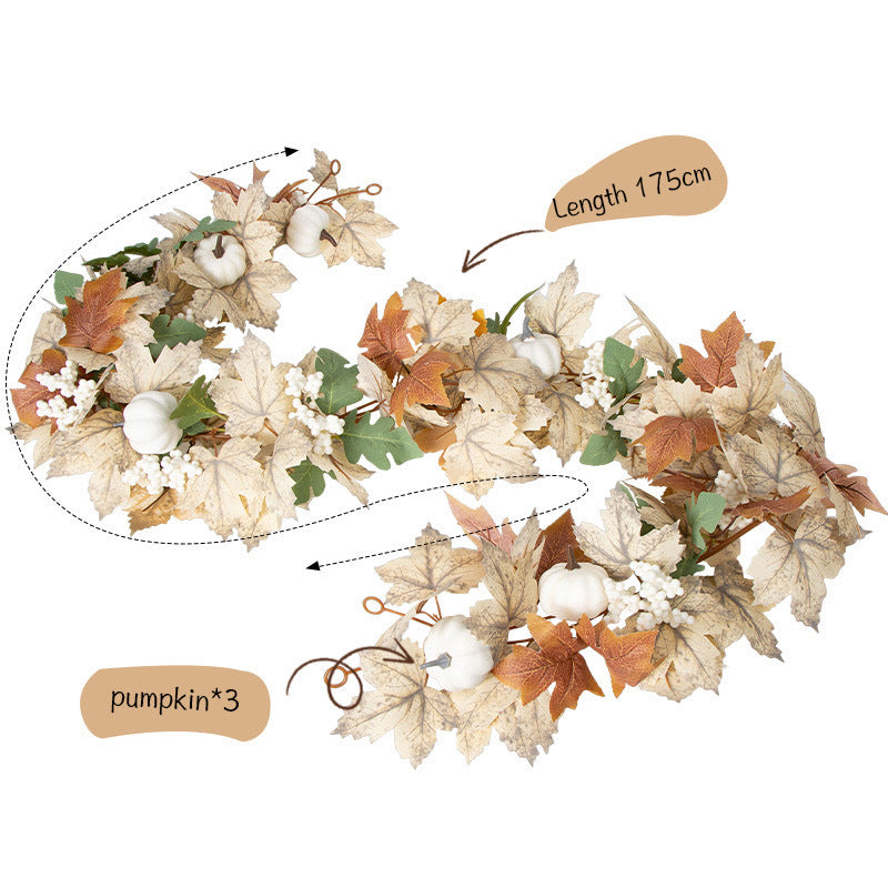 🔥Last Day 60% OFF🍁Lighted Autumn Maple Leaf Garland- Warm LED Fall Mantel, Window & Doorway Decor🍂