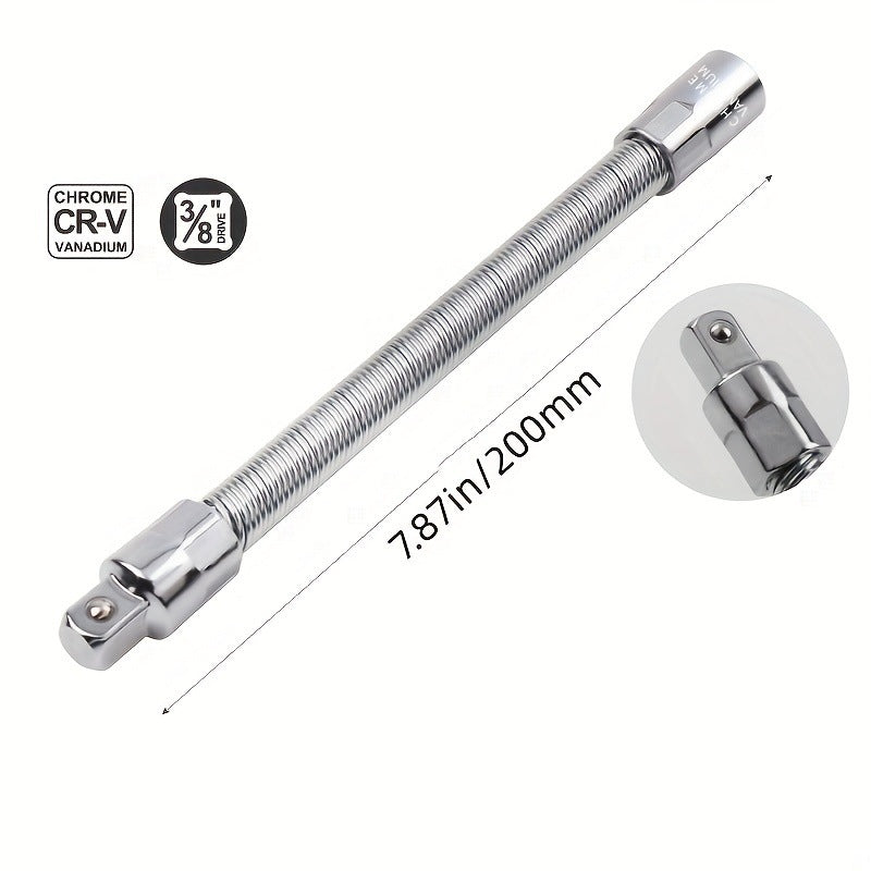 🔧👨‍🔧Flexible Socket Extension Rod, Bendable Wrench Extender for Auto Mechanics