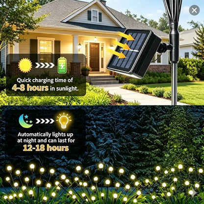 🎃Limited-Time Halloween Sale — 50% OFF-🐝✨8 LED Solar Powered Firefly Light - IPS65 Waterproof