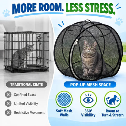 🐱360° Panoramic Pop-Up Rolling Cat Playpen Ball🐾